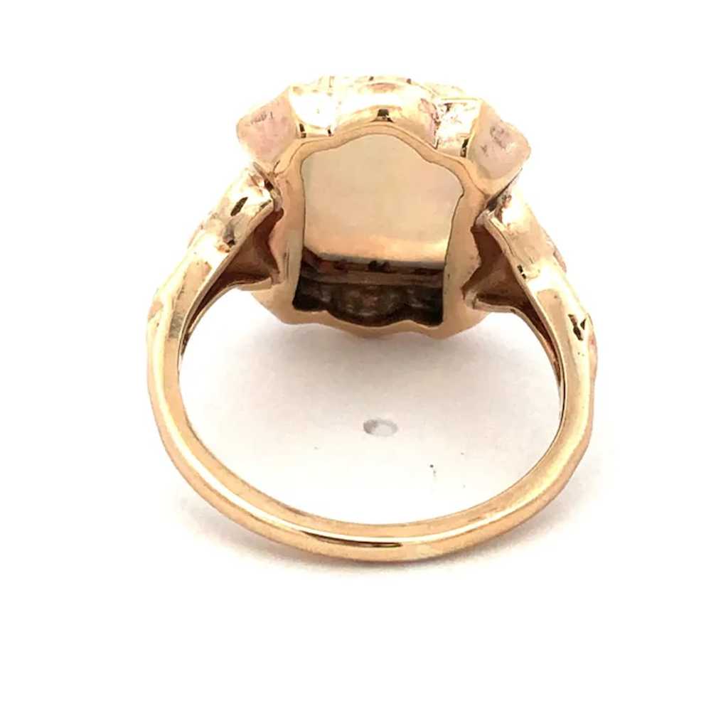 Estate 1940's Opal ring in 10K yellow gold - image 3