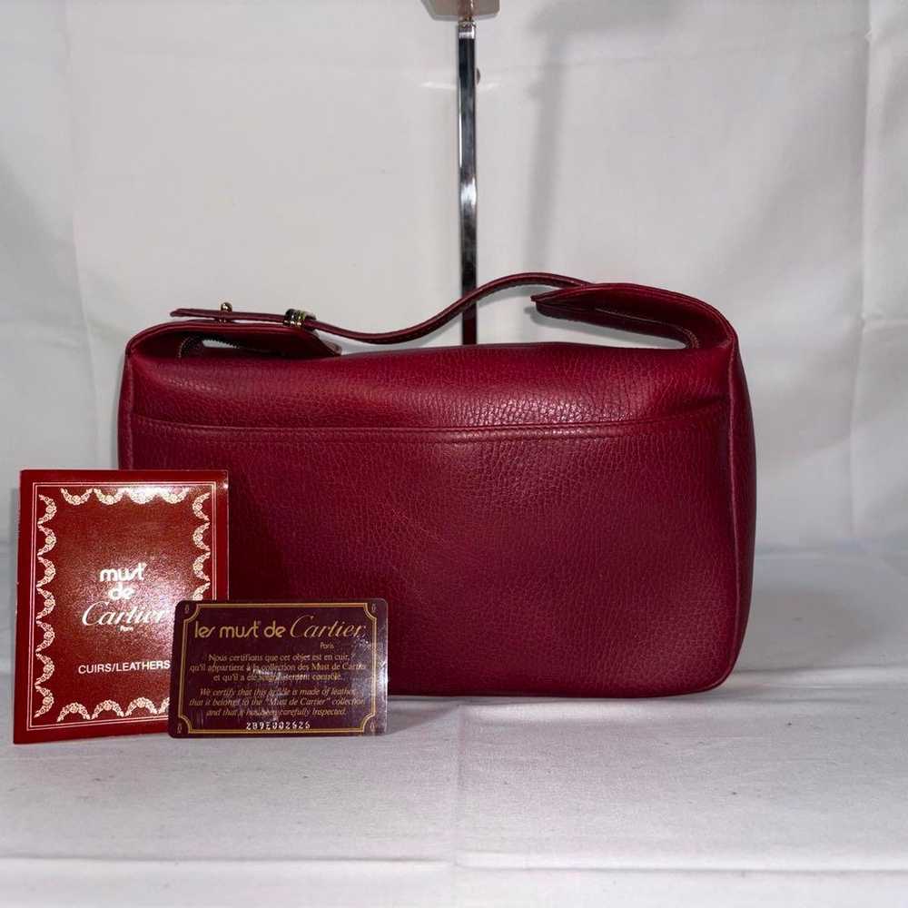 Cartier Must Line Bordeaux Leather Vanity with Ca… - image 1