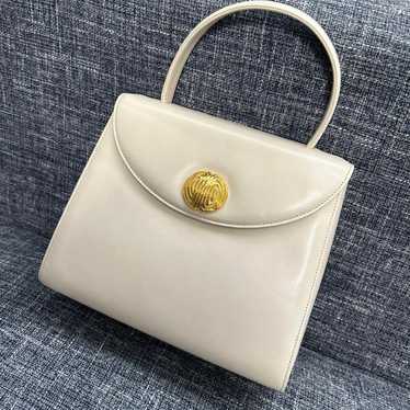 GIVENCHY Handbag Turn Lock Formal Ivory