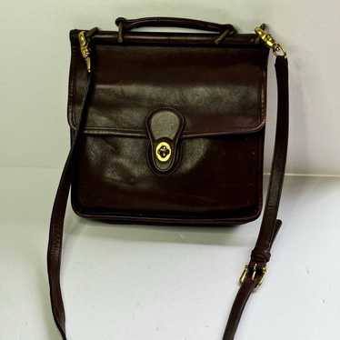 Vintage buy Coach Brown Leather Crossbody Messenger Bag 9927.