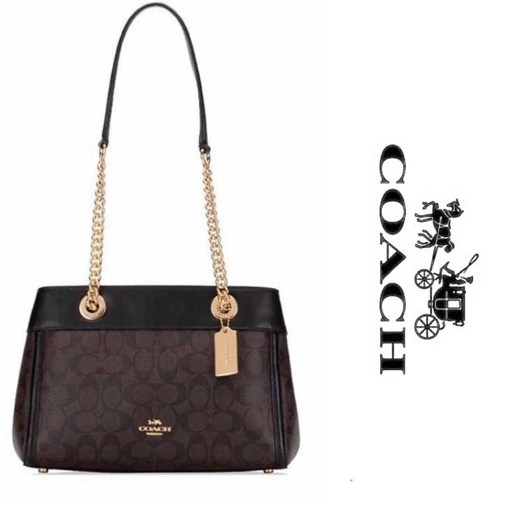 Coach Brooke Signature Gold Chain Carryall Should… - image 12