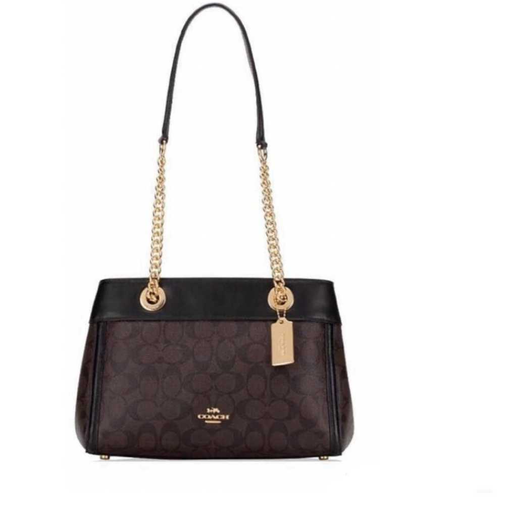 Coach Brooke Signature Gold Chain Carryall Should… - image 2