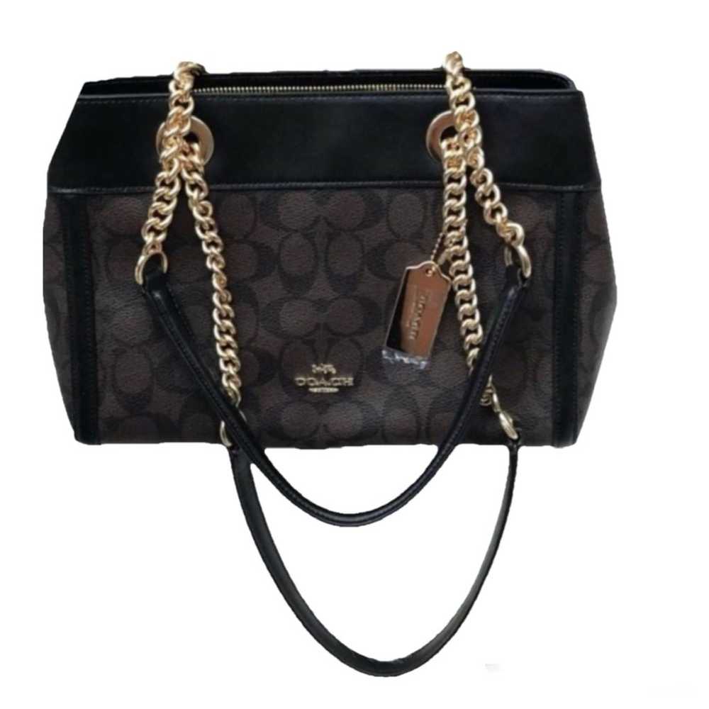 Coach Brooke Signature Gold Chain Carryall Should… - image 3