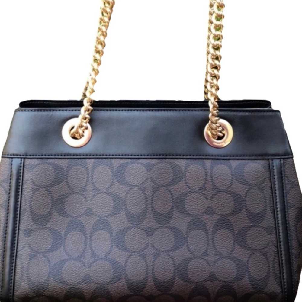 Coach Brooke Signature Gold Chain Carryall Should… - image 9