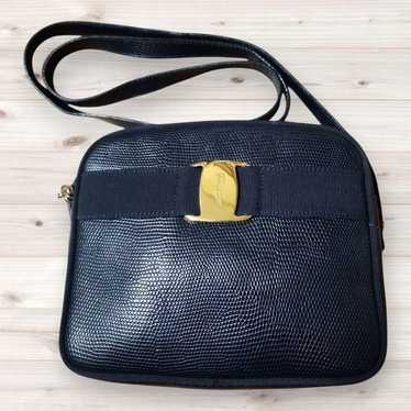 Salvatore Ferragamo Vintage Vara Mini Bag Navy