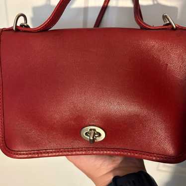 Rare Vintage Coach red crossbody Casino bag purse… - image 1