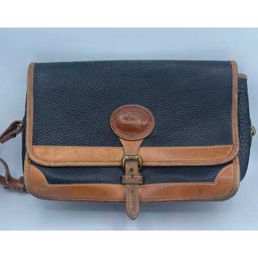 Vtg DOONEY & BOURKE Surrey Black Tan AWL Leather … - image 1