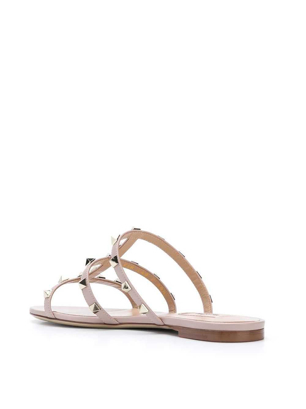 Valentino Garavani ROCKSTUD LEATHER FLAT SANDALS - image 3