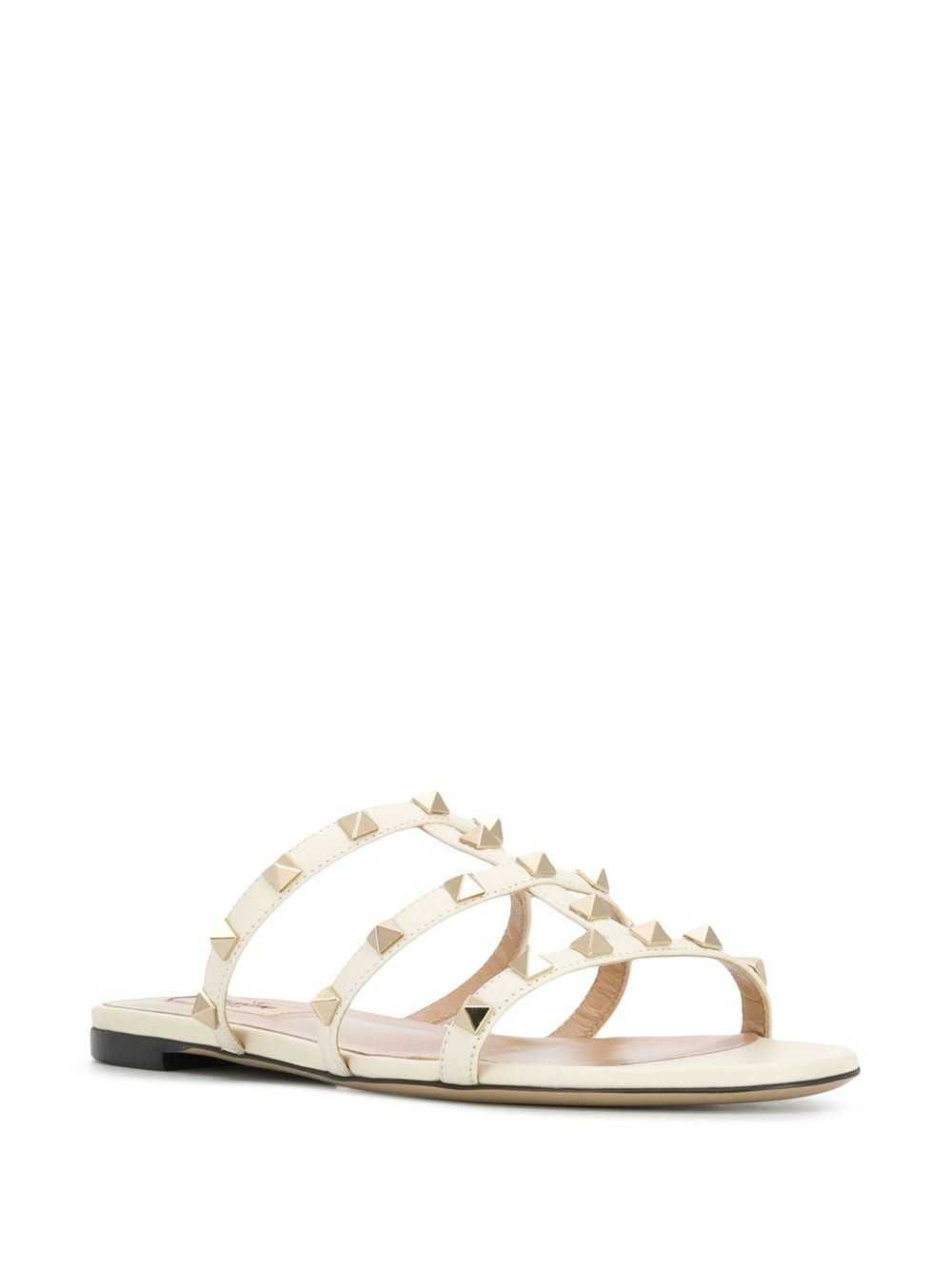 Valentino Garavani ROCKSTUD LEATHER FLAT SANDALS - image 2