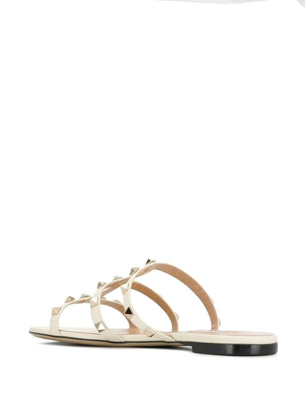 Valentino Garavani ROCKSTUD LEATHER FLAT SANDALS - image 3