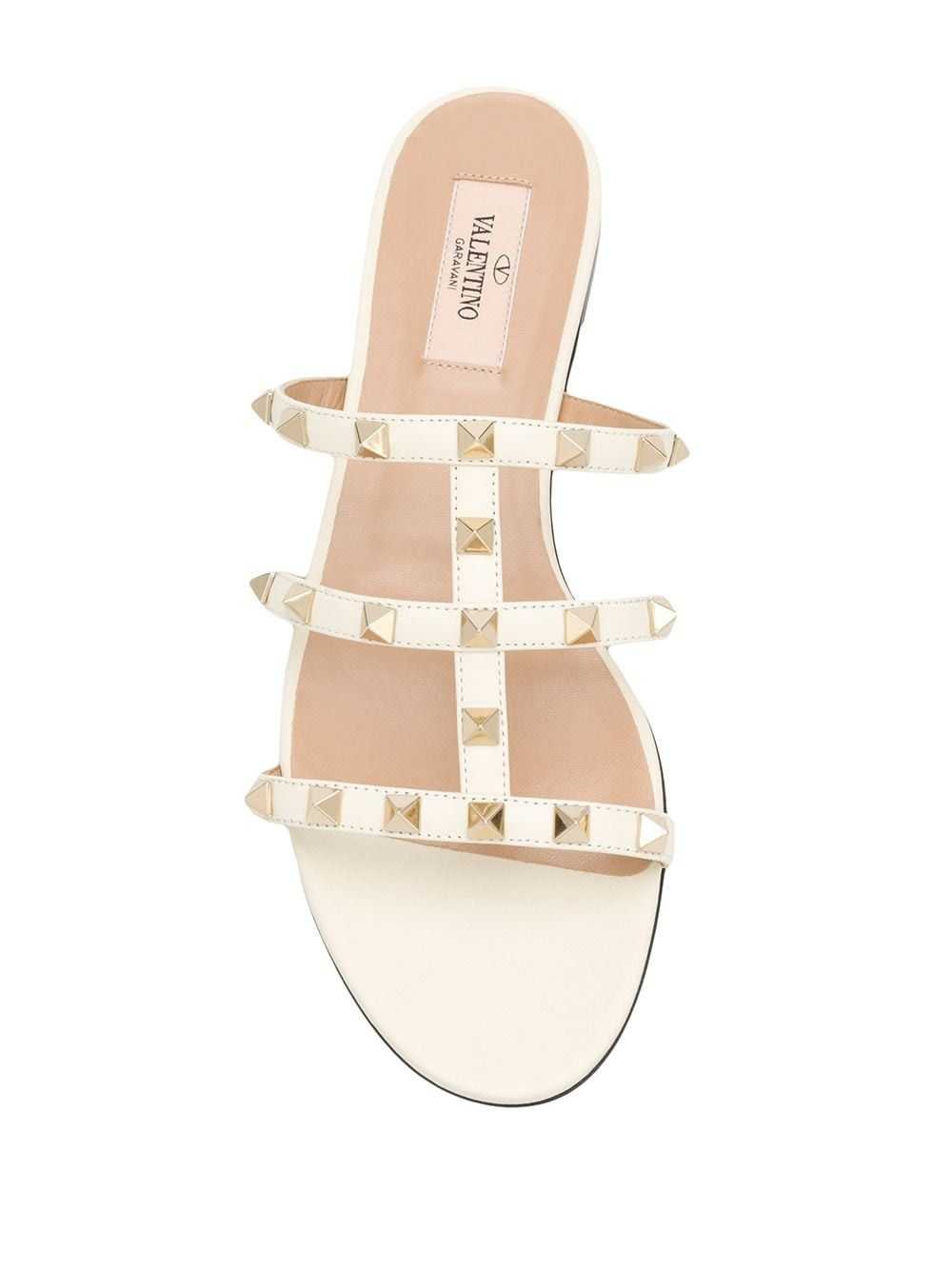 Valentino Garavani ROCKSTUD LEATHER FLAT SANDALS - image 4