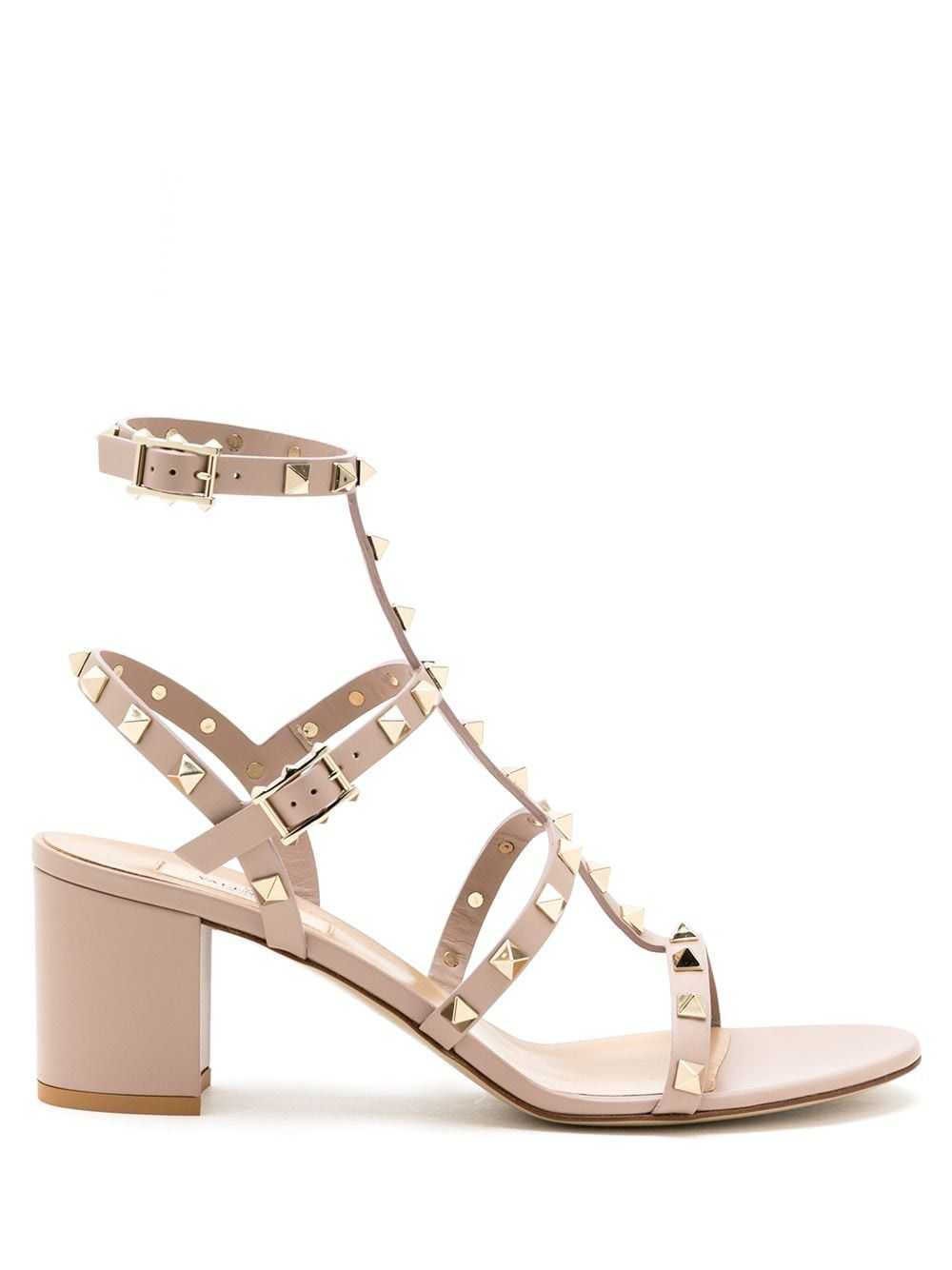 Valentino Garavani ROCKSTUD LEATHER SANDALS - image 1