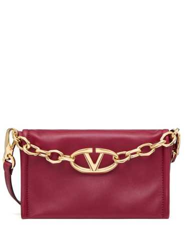 Valentino Garavani VLOGO CHAIN MINI LEATHER CLUTCH