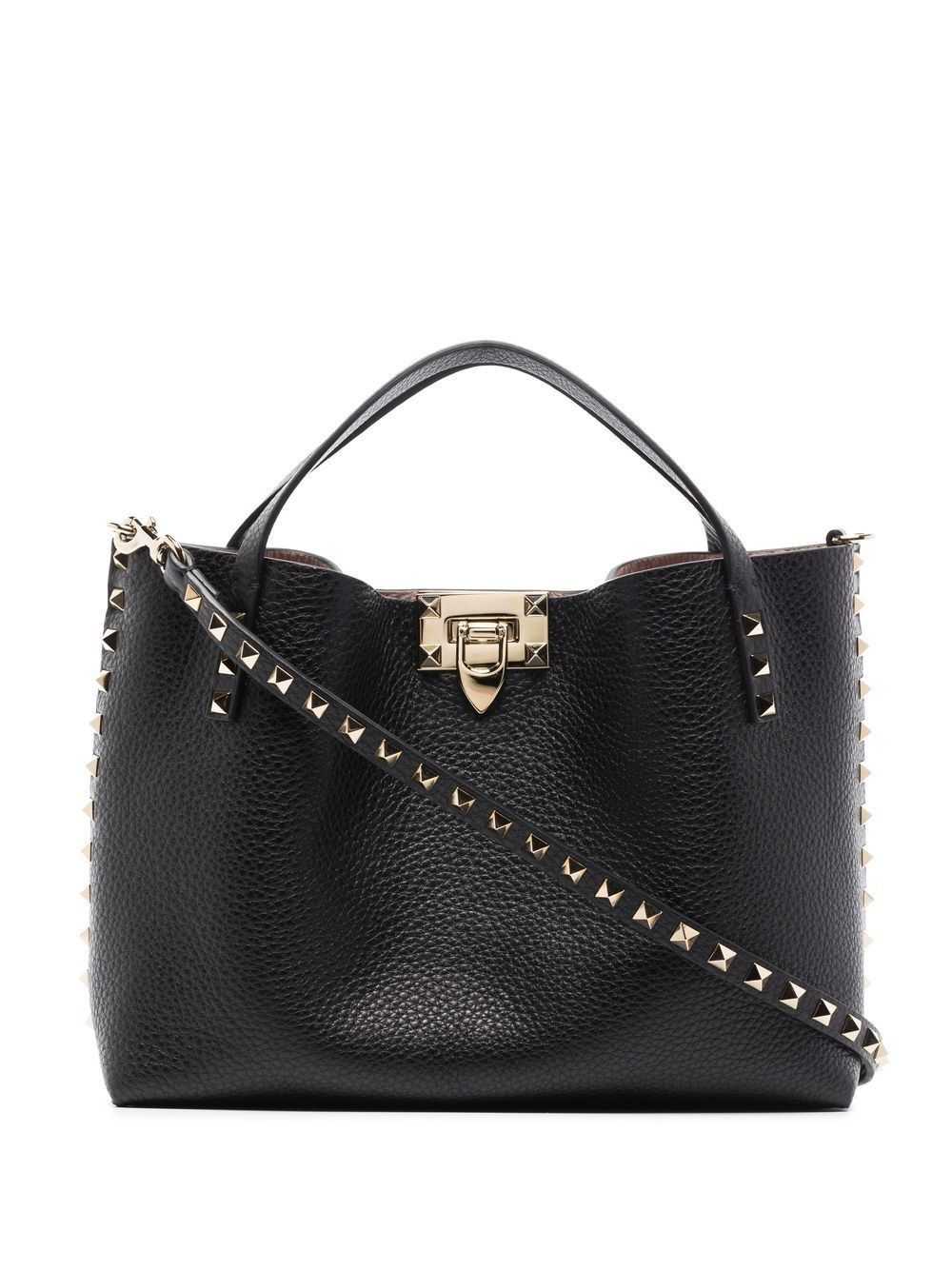 Valentino Garavani ROCKSTUD SMALL LEATHER TOTE BAG - image 1