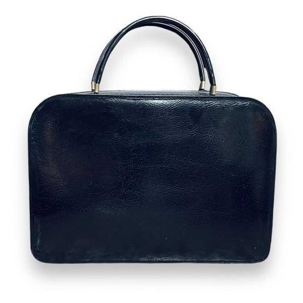 TOLIN 1960s Black Vinyl Travel Case Bag Vintage H… - image 1