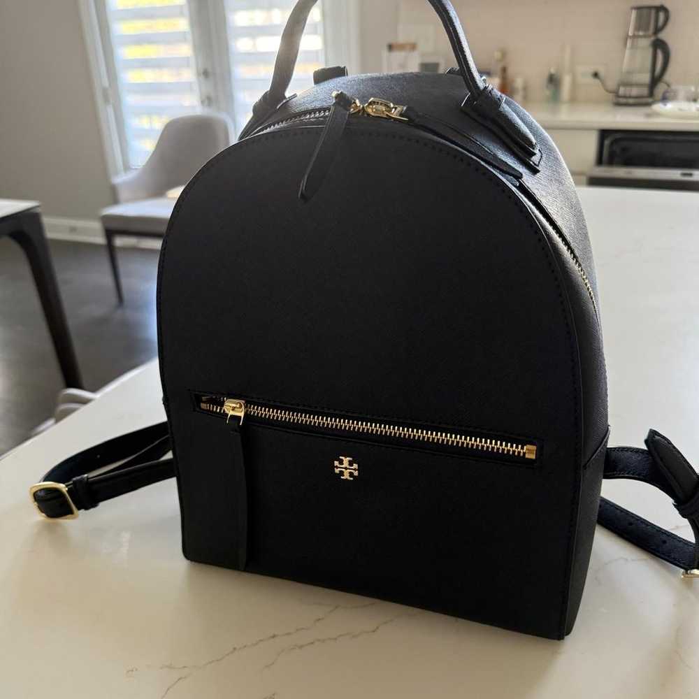 Authentic Tory Burch Emerson Leather Backpack In … - image 1