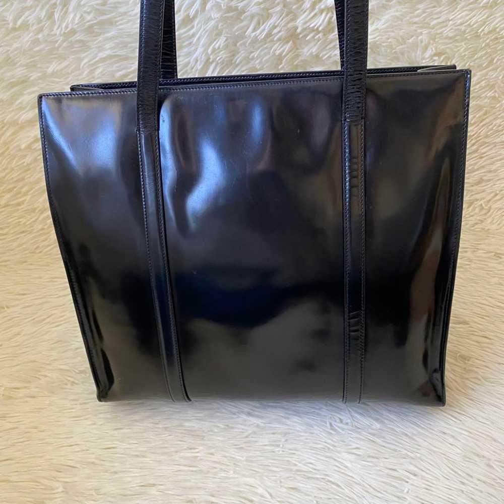 PRADA Tote Bag Patent Leather Logo Embossed Ename… - image 8