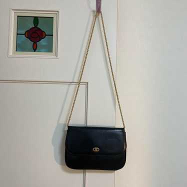 CELINE Shoulder Bag Black Leather