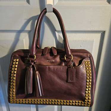 COACH offers Legacy Haley Sand Leather Satchel Bag