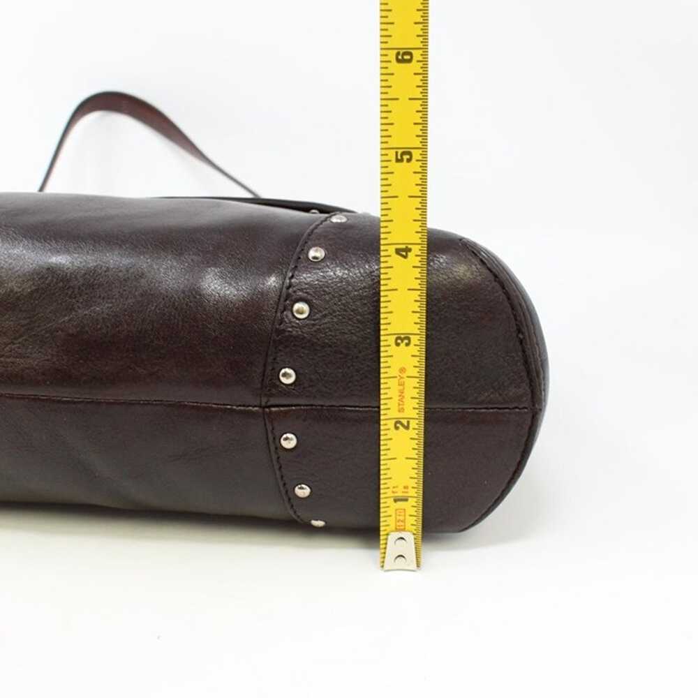 Vintage DKNY Studded Leather Shoulder Bag Brown - image 8