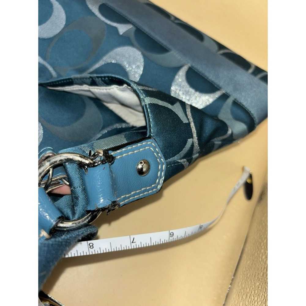 Coach 20430 Signature Teal File Bag And Wallet Lo… - image 8