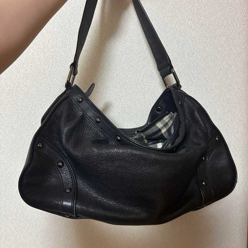 Burberry Blue Label Black Leather Shoulder Bag - image 2