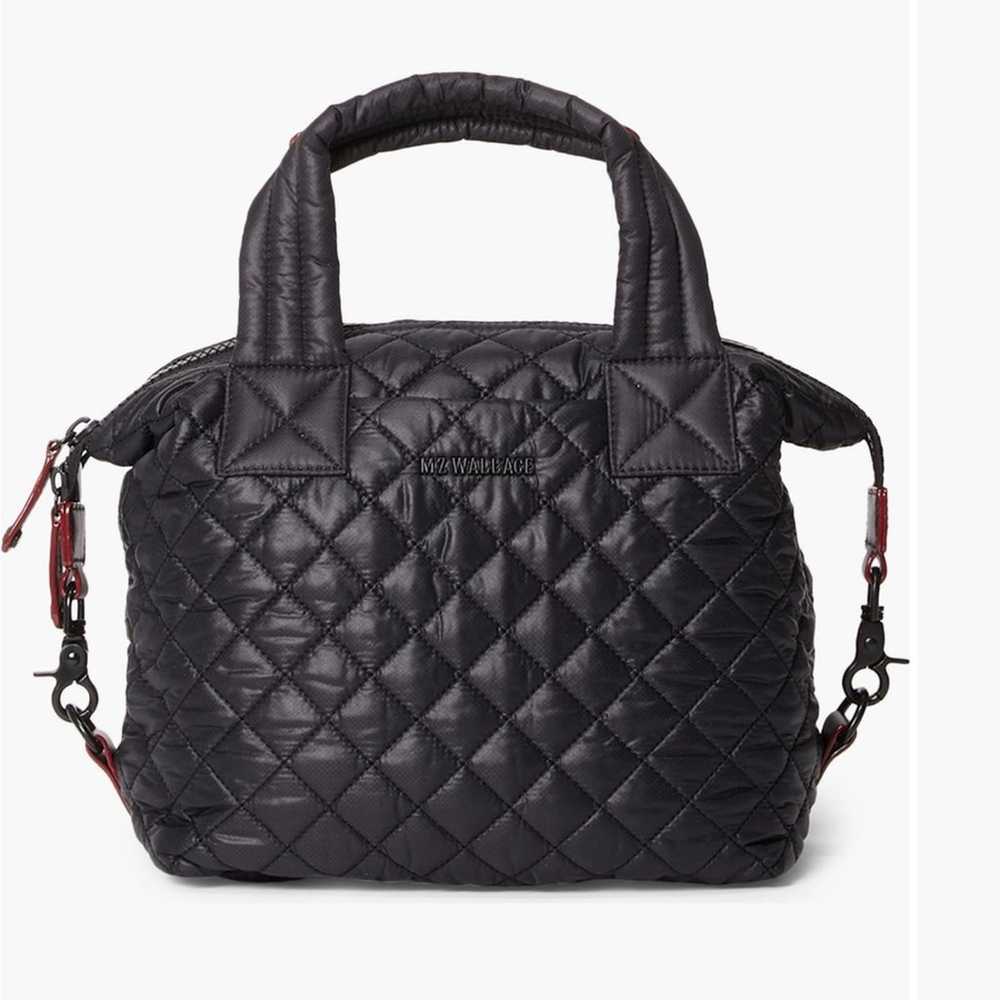 MZ Wallace Small Sutton Quilted Black Nylon Bag - image 3