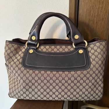 CELINE Canvas Macadam Pattern Boogie Bag