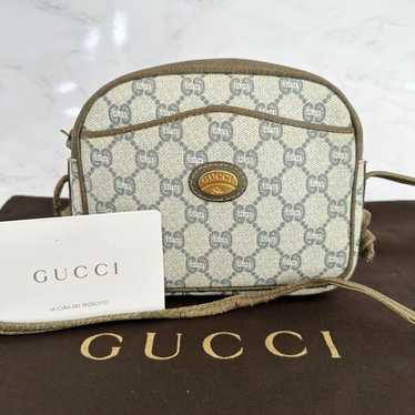 GUCCI Shoulder Bag GG Plus GG Supreme Leather