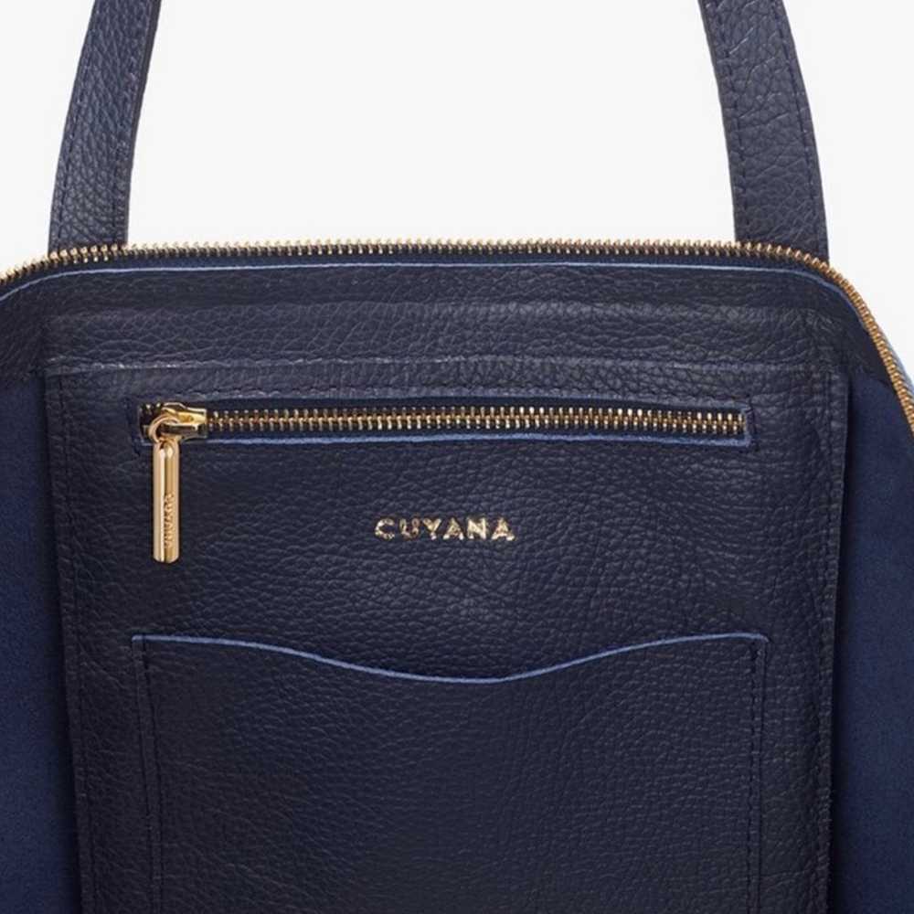 Cuyana - Leather Zipper Tote in Navy - image 2