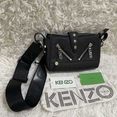 [Mint Condition] Kenzo Shoulder Bag, Leather, Blac