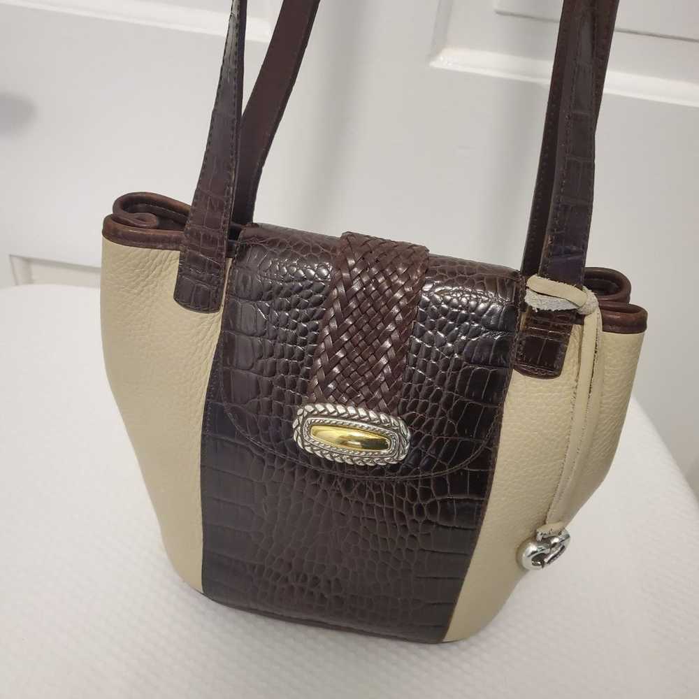 Brighton Pebble Grain Leather Bucket Shoulder Bag… - image 3