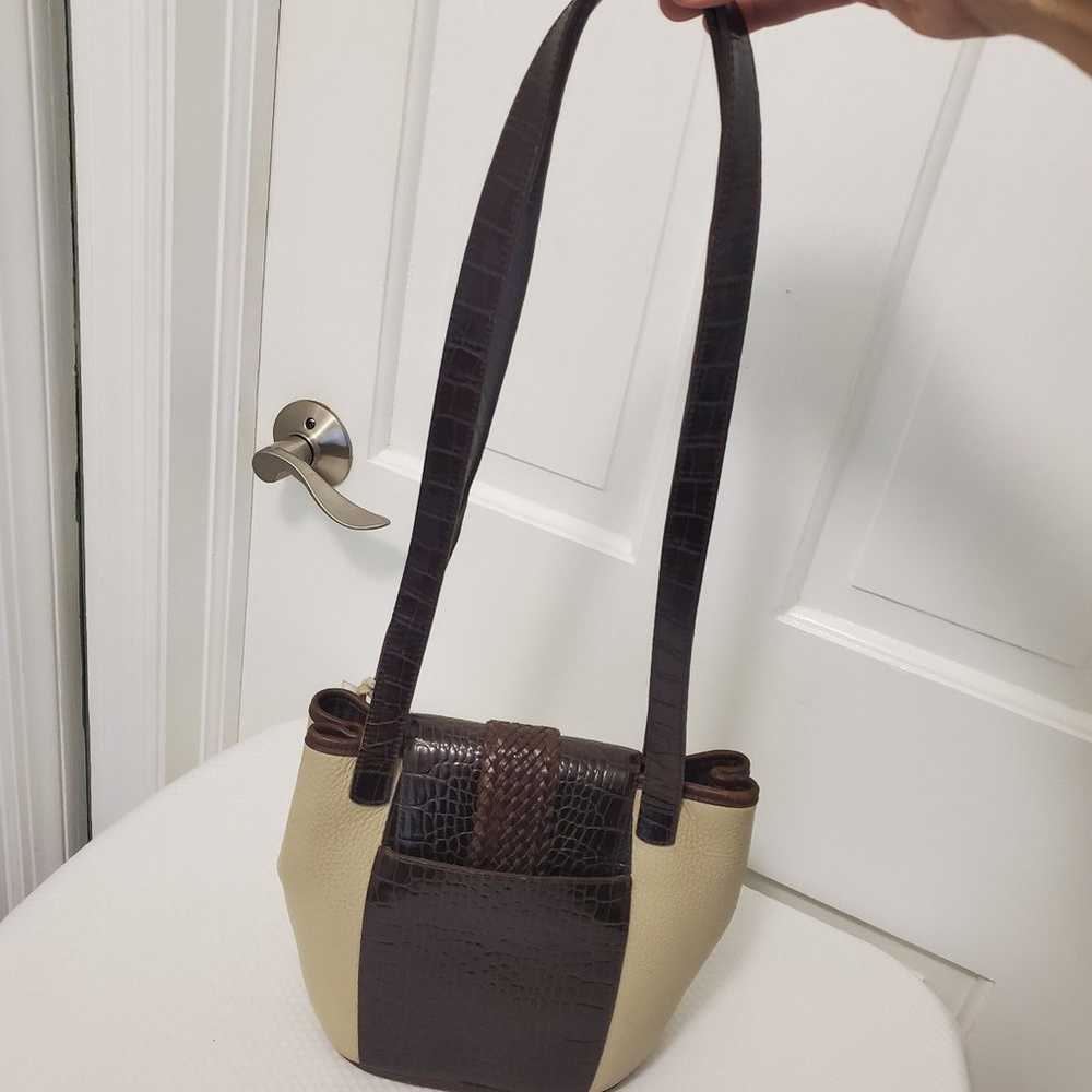 Brighton Pebble Grain Leather Bucket Shoulder Bag… - image 5