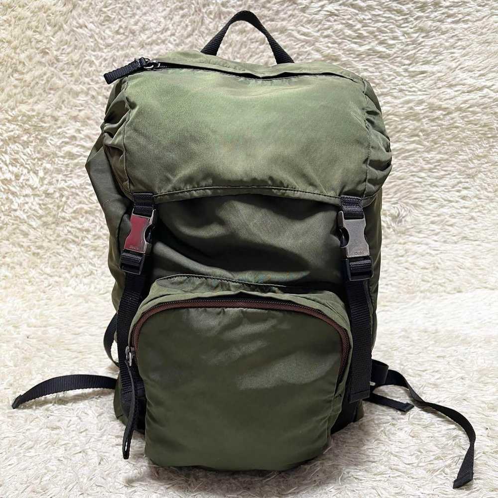 【Excellent Condition】PRADA Backpack, Nylon, Trian… - image 2