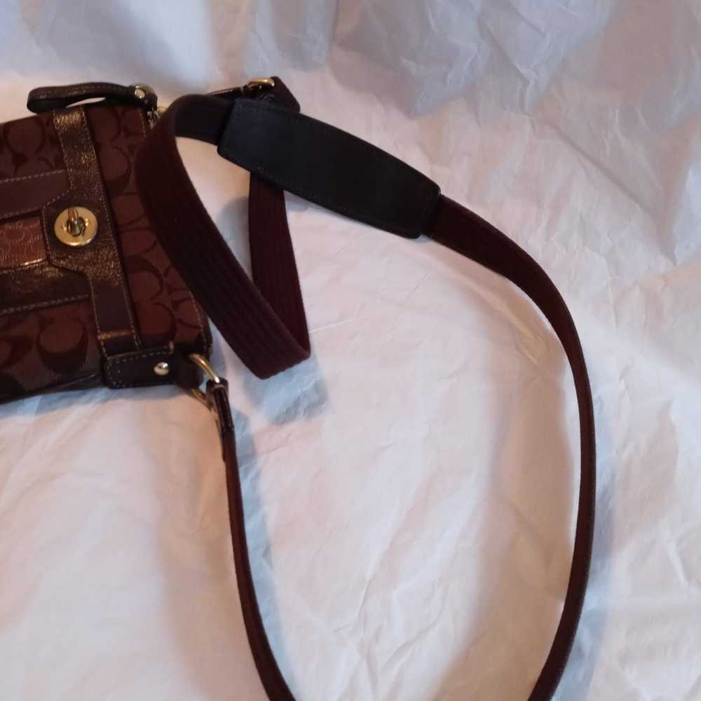 Vintage Coach Crossbody C Signature Stripe Purse … - image 9