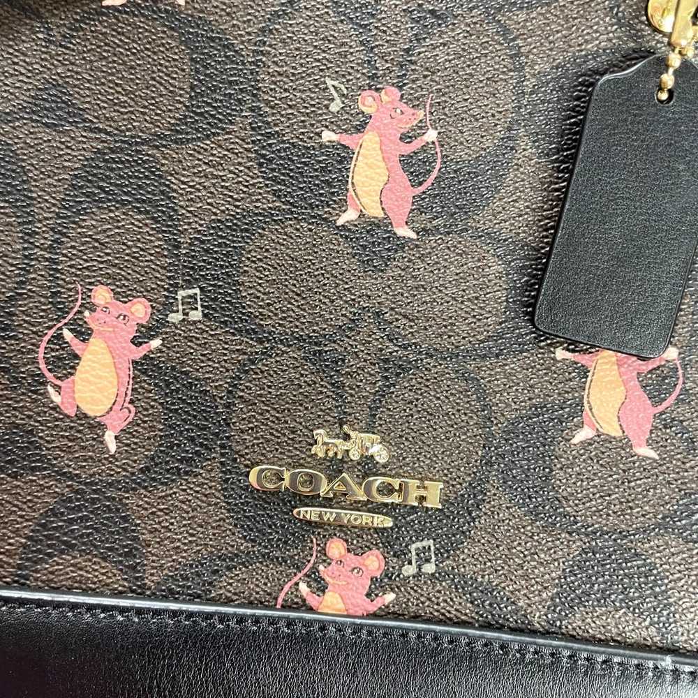 Coach Party Mouse Print Bag RARE Mini Sierra Satc… - image 4