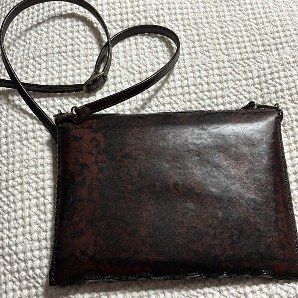 IPad Crossbody Bag w/ Shoulder Strap Hand-Tooled … - image 5