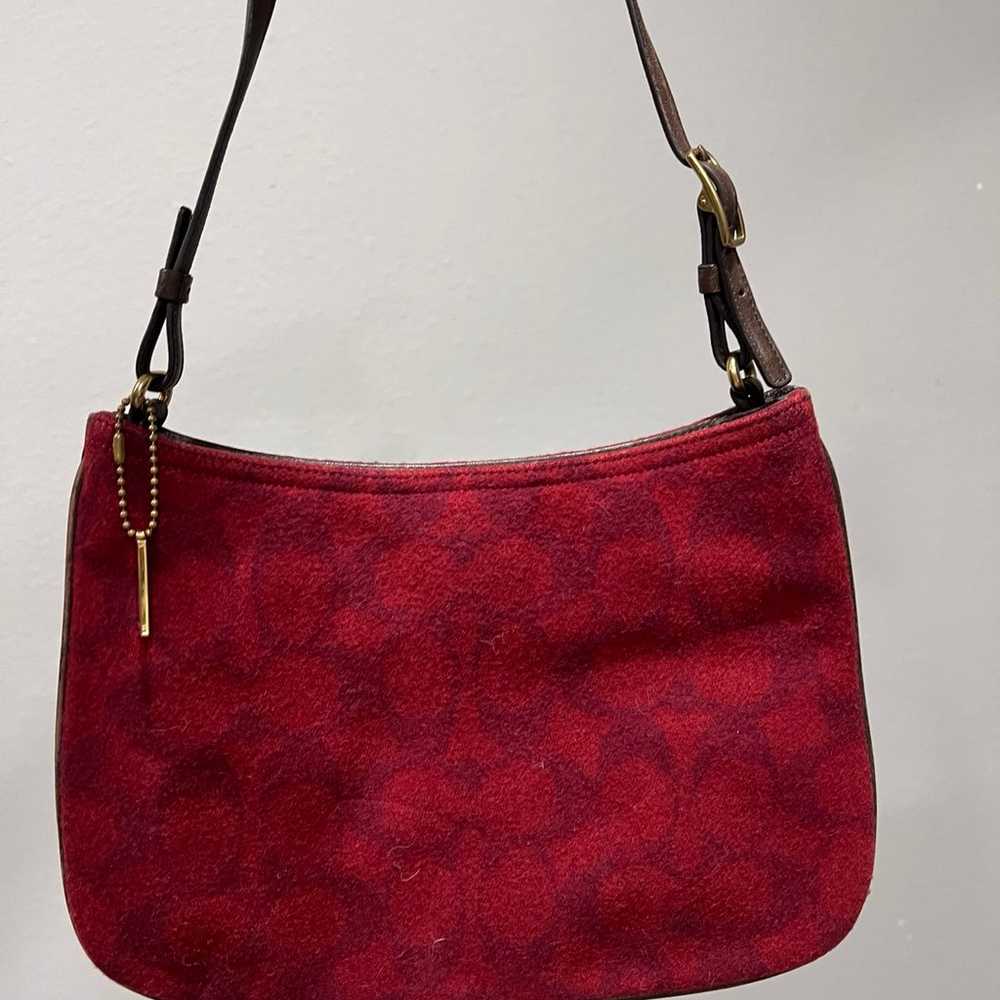 Edit Red Vintage Coach Bag Y2K signature C monogr… - image 1