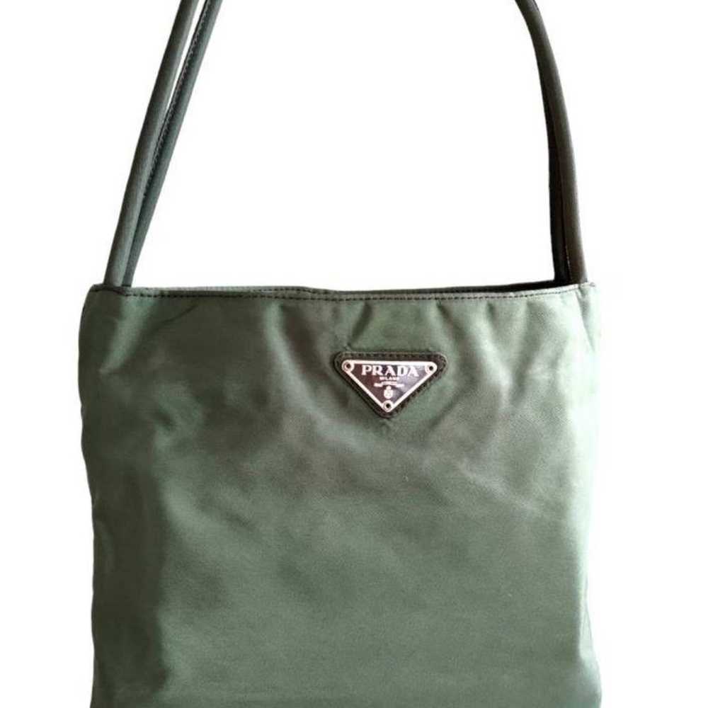 【Popular】PRADA Tote Bag Shoulder Bag Green Triang… - image 3