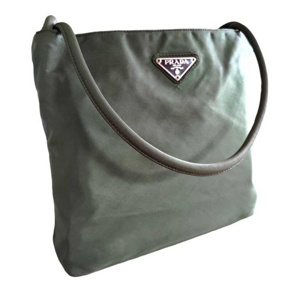 【Popular】PRADA Tote Bag Shoulder Bag Green Triang… - image 4