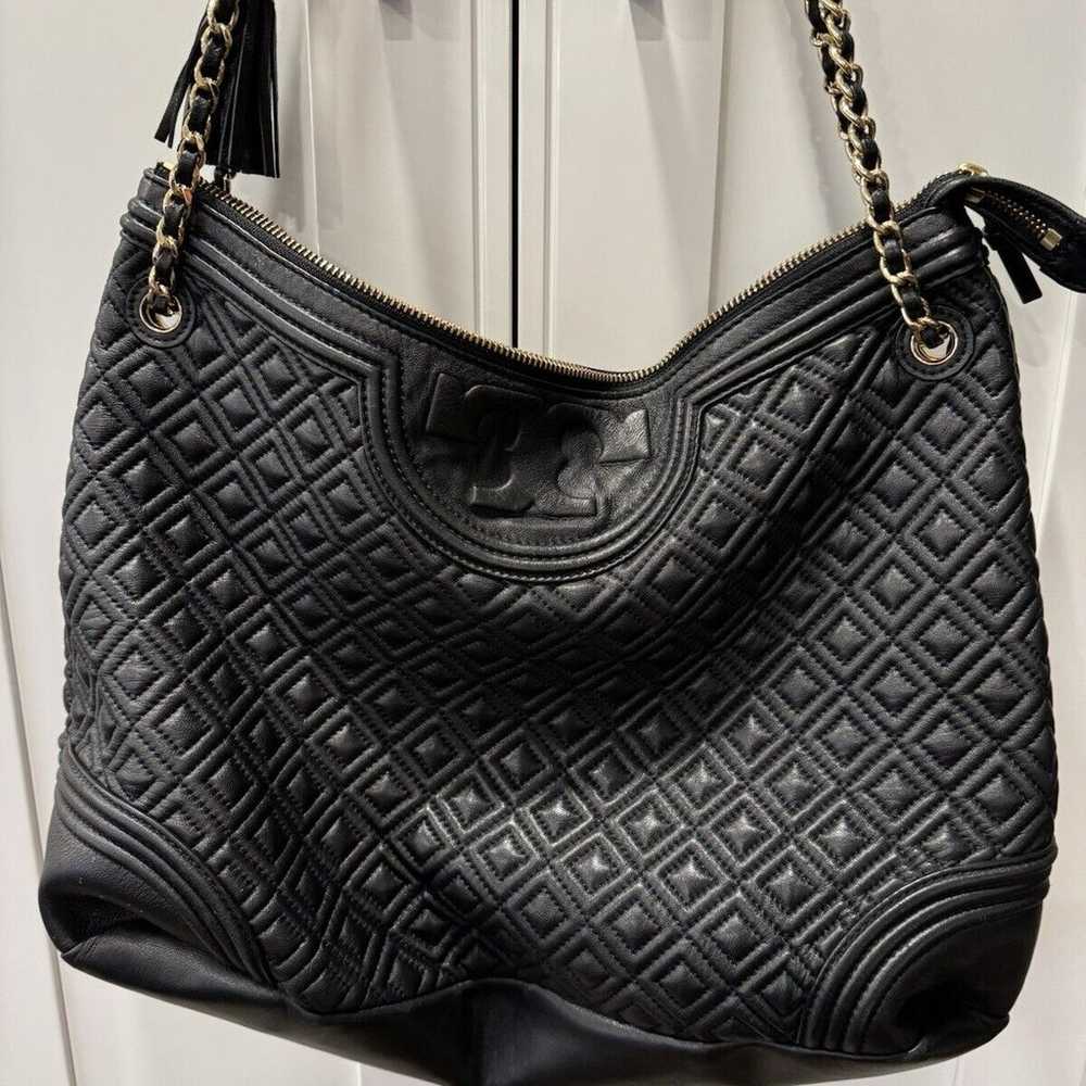 TORY BURCH QUILTED FLEMING TOTE HANDBAG - image 8