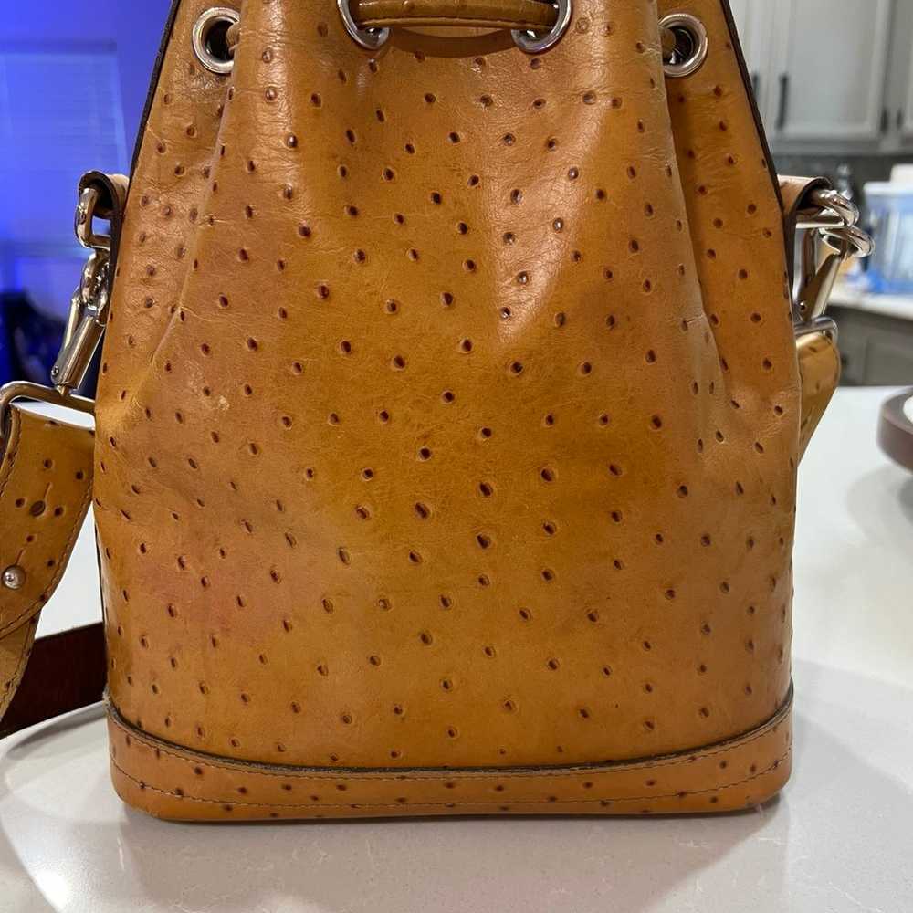 Vintage 80s/90s Dooney & Bourke Ostrich Bucket Bag - image 6