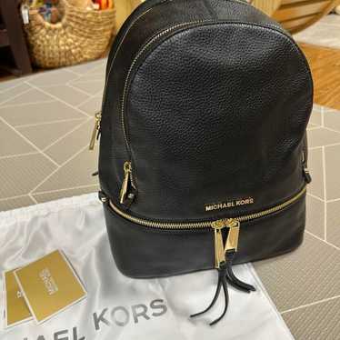 MICHAEL KORS Black Leather Backpack