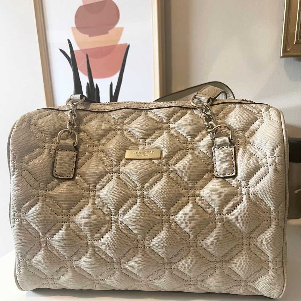 Vintage Cream Quilted Kate Spade Purse - image 2