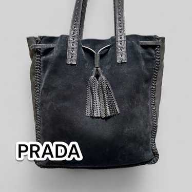 PRADA Shoulder Bag Drawstring Fringe One Shoulder