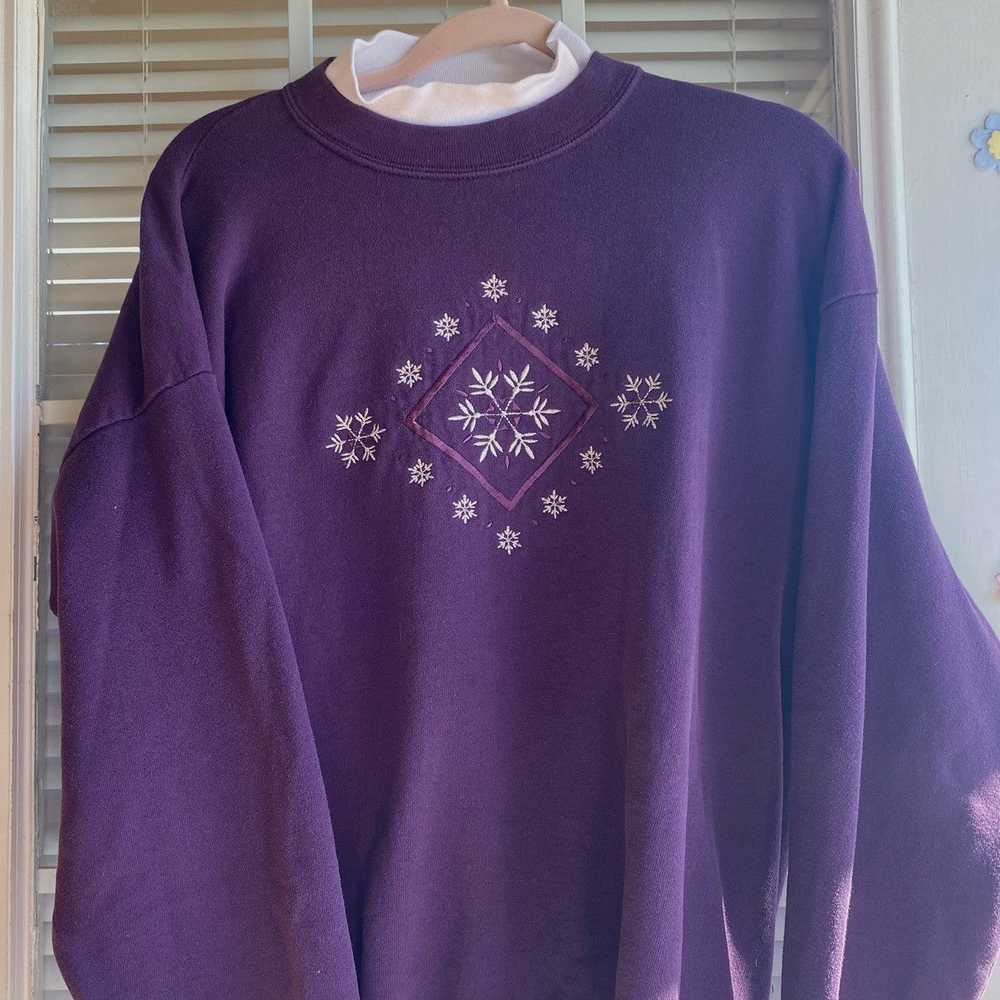 Vintage Vintage Christmas grandma sweatshirt crew… - image 1