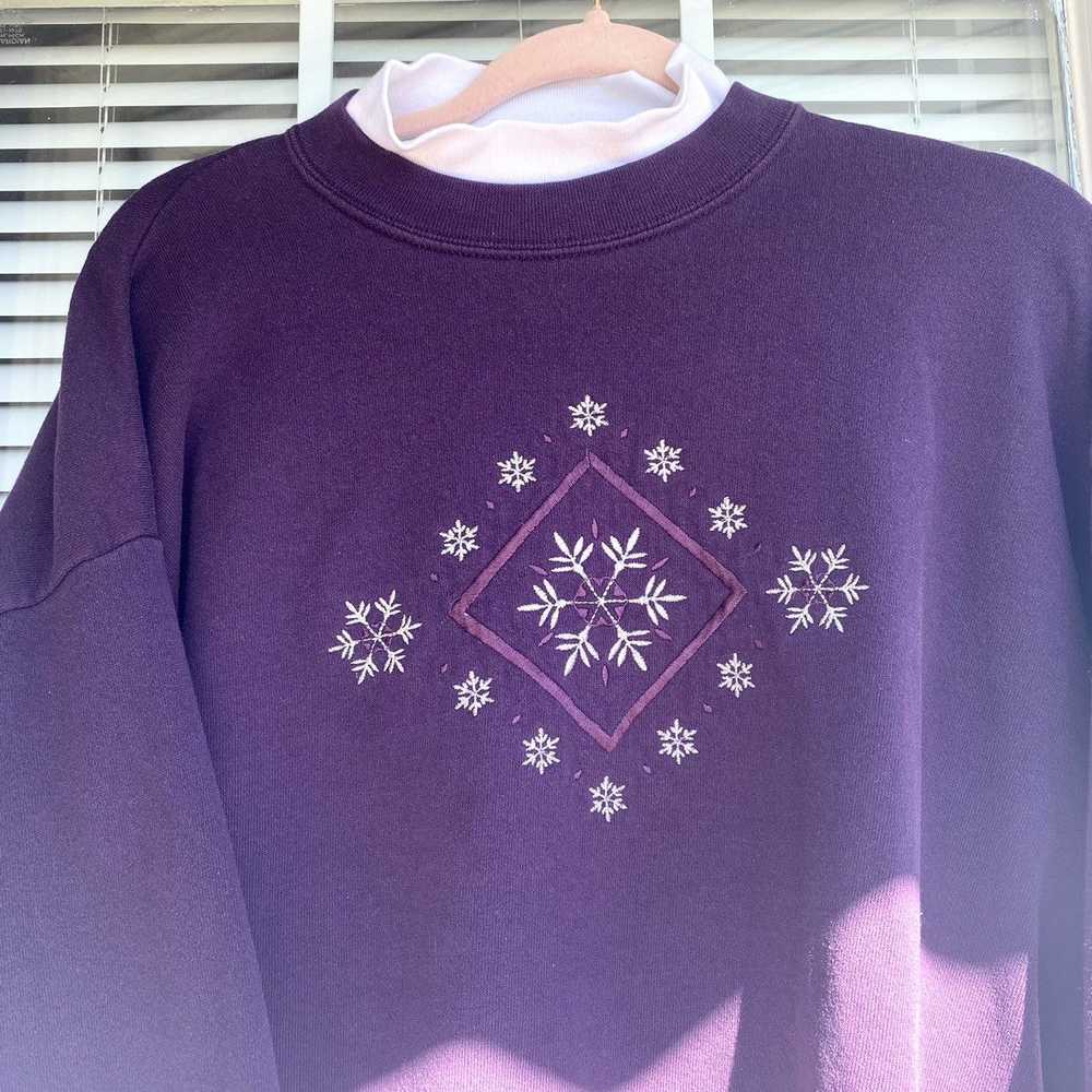 Vintage Vintage Christmas grandma sweatshirt crew… - image 3