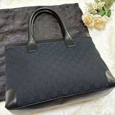 GUCCI Tote Bag Handbag GG Pattern