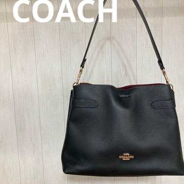 COACH Shoulder Bag Black Leather Brand New Unused 