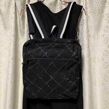 Novelty Black Nylon Quilted Backpack - image 1